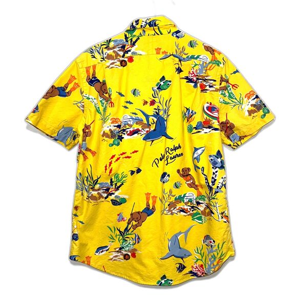 Polo Ralph Lauren Classic Fit Polo Bear Oxford Shirt - Yellow M - Picture 4 of 7